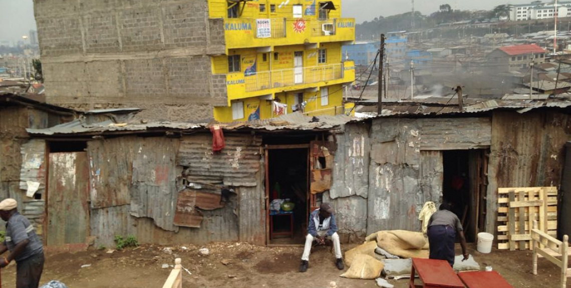 View of an African city.