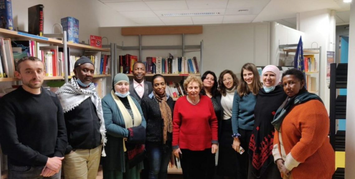 Equipos del Departamento de Seine Saint Denis (Observatorio de la violencia contra las mujeres y Dirección Internacional), Delegación de Comoras, Delegación de Palestina y Representante de CGLU