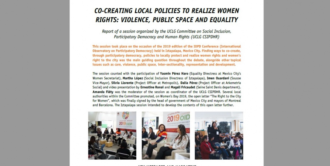 Co-Creating Local Policies to Realize Women Rights (2019)