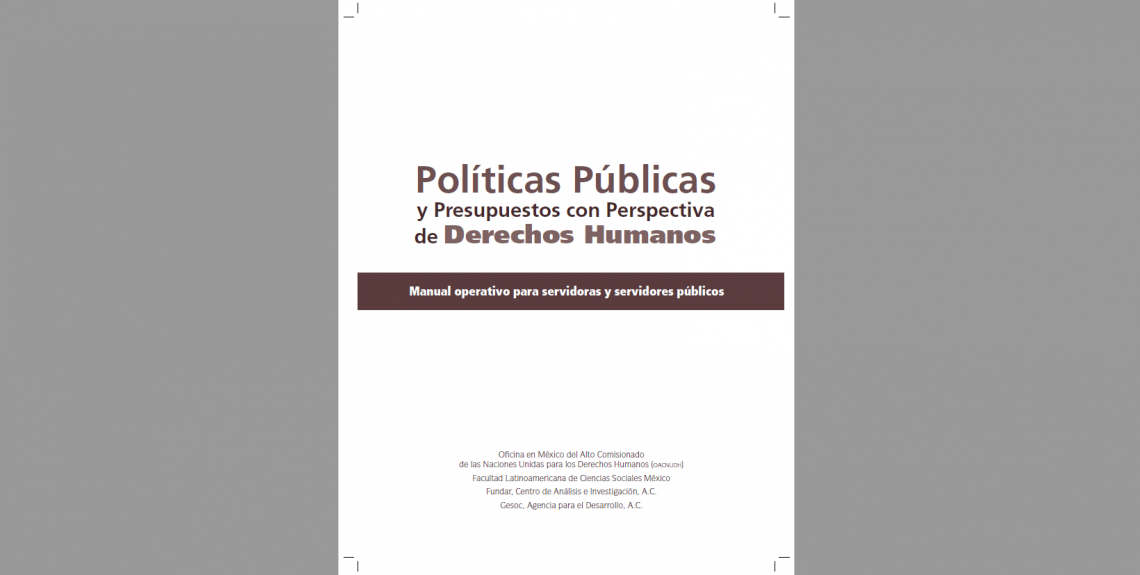 Public policies and budgets with a human rights perspective : an operational manual for public servants