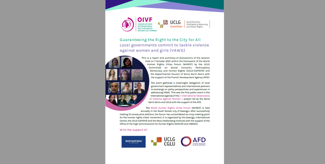 Local governments' role in tackling violence against women (2021)