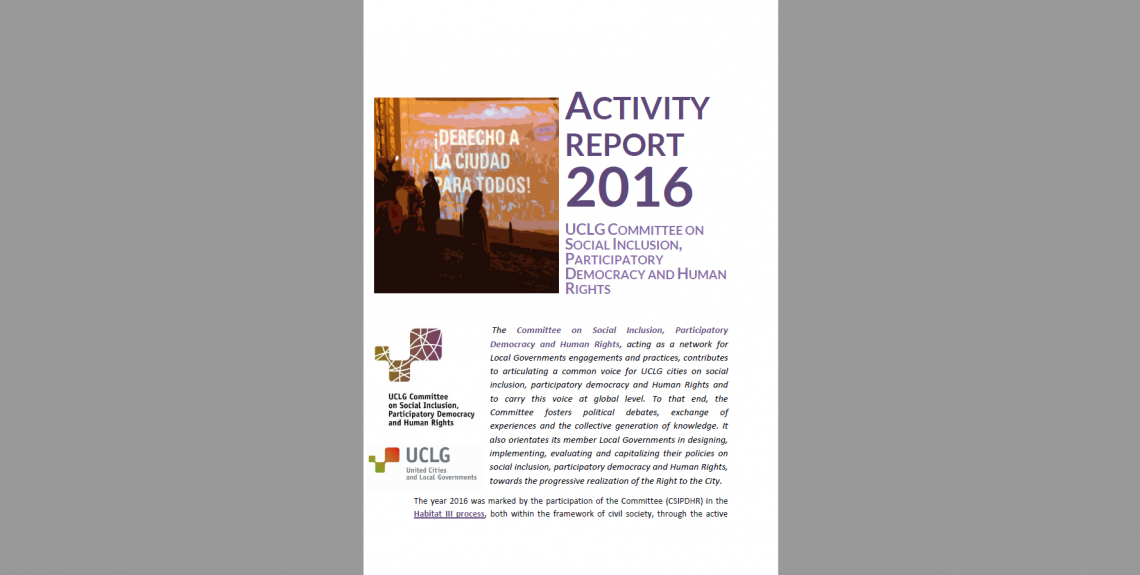 2016 Annual Report (UCLG-CSIPDHR)