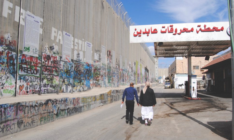 View of the Wall in Bethlehem.